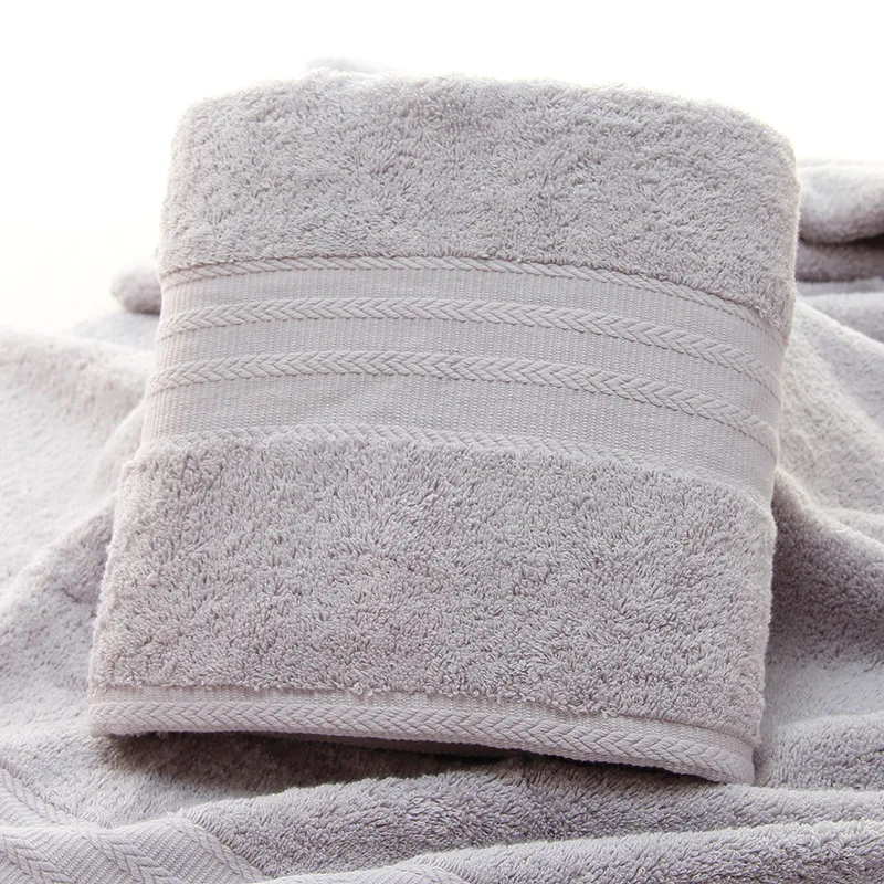 SunnyRain 3 шт толстое чесаное Хлопковое полотенце набор банное полотенце для лица для взрослых 650GSM водопоглощающее toallas - Цвет: Grey