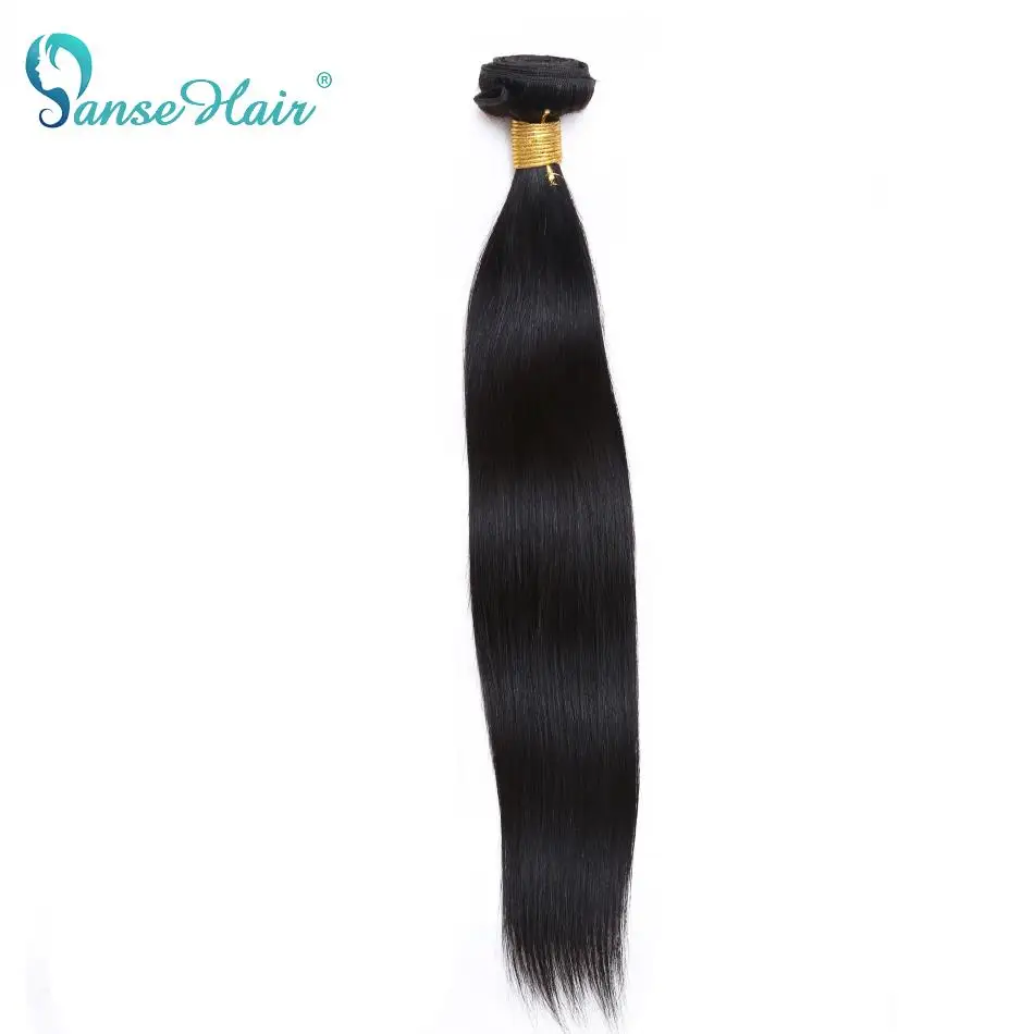 

Panse Hair Malaysia Human Hair Extensions Straight Hair Bundles Non Remy Human Hair weaving Customized 8-30 Inches Color 1B