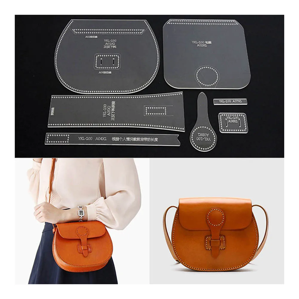 

Leather Craft Clear Acrylic Pattern Stencil Template for DIY Shoulder Bag Handbag Making Supplies LBShipping