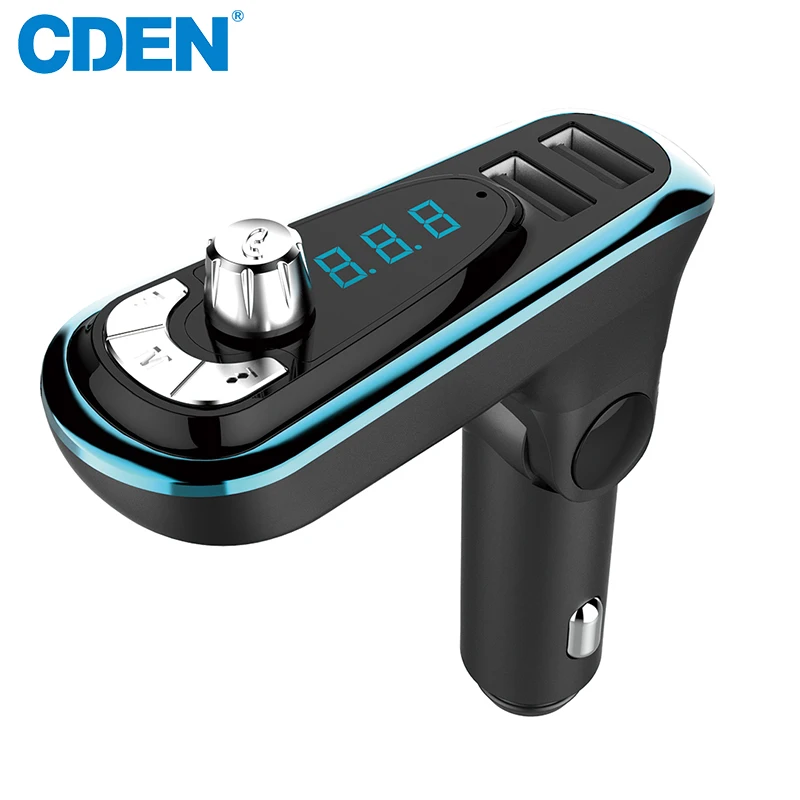 

CDEN FM transmitter car Bluetooth adapter car MP3 music player AUX audio USB car charger support U disk music hands-free phone