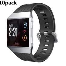10 шт. мягкий силиконовый сменный спортивный браслет аксессуары кольцо ремешок для Fitbit Ionic Смарт-часы для фитнеса
