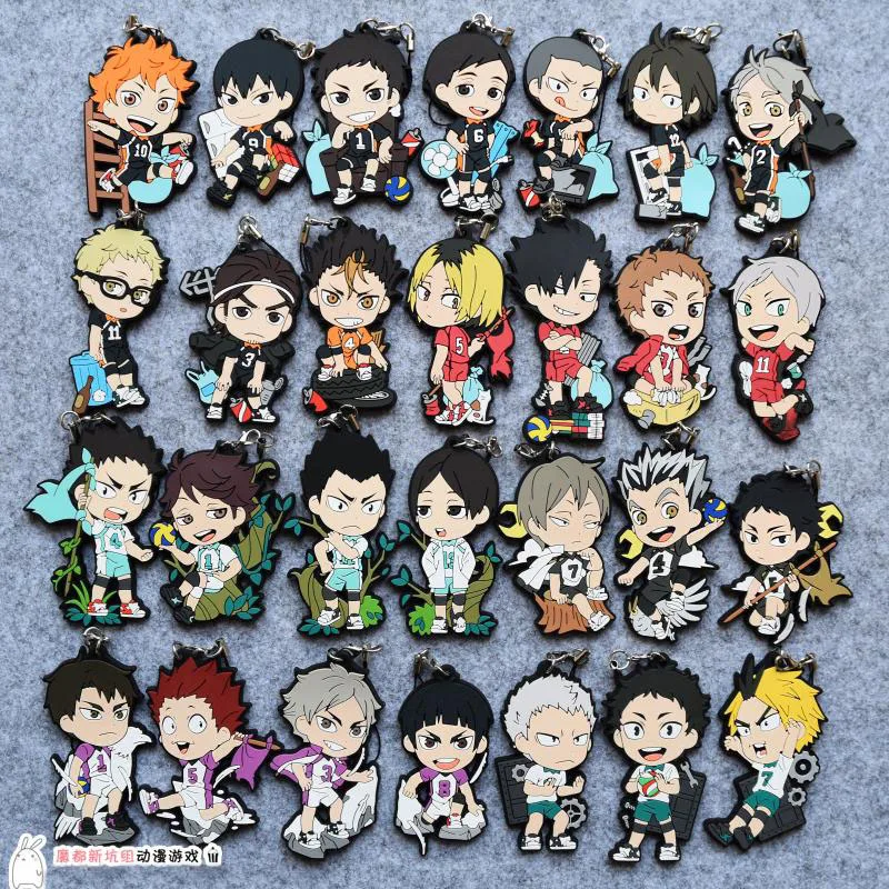 Хайкюу! Аниме Hinata Kageyama Tooru Kenma Tetsurou Tsunage! Itadaki no Keshiki Q/R Ver резиновый брелок|haikyuu