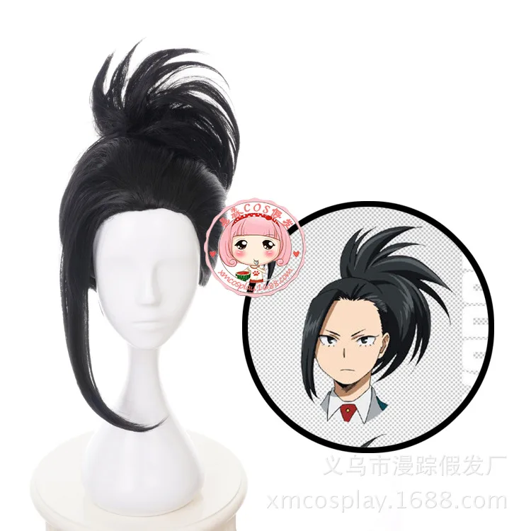Новинка 2019 парик для косплея My Hero academic Black Boku no Hiro Akademia Momo Yaoyorozu синтетические