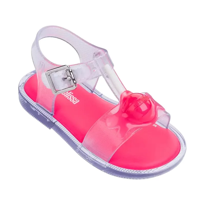 Mini Melissa/Новинка года; детская обувь; Детские прозрачные сандалии с леденцами; Нескользящие Детские пляжные сандалии для девочек; обувь для малышей; melissa