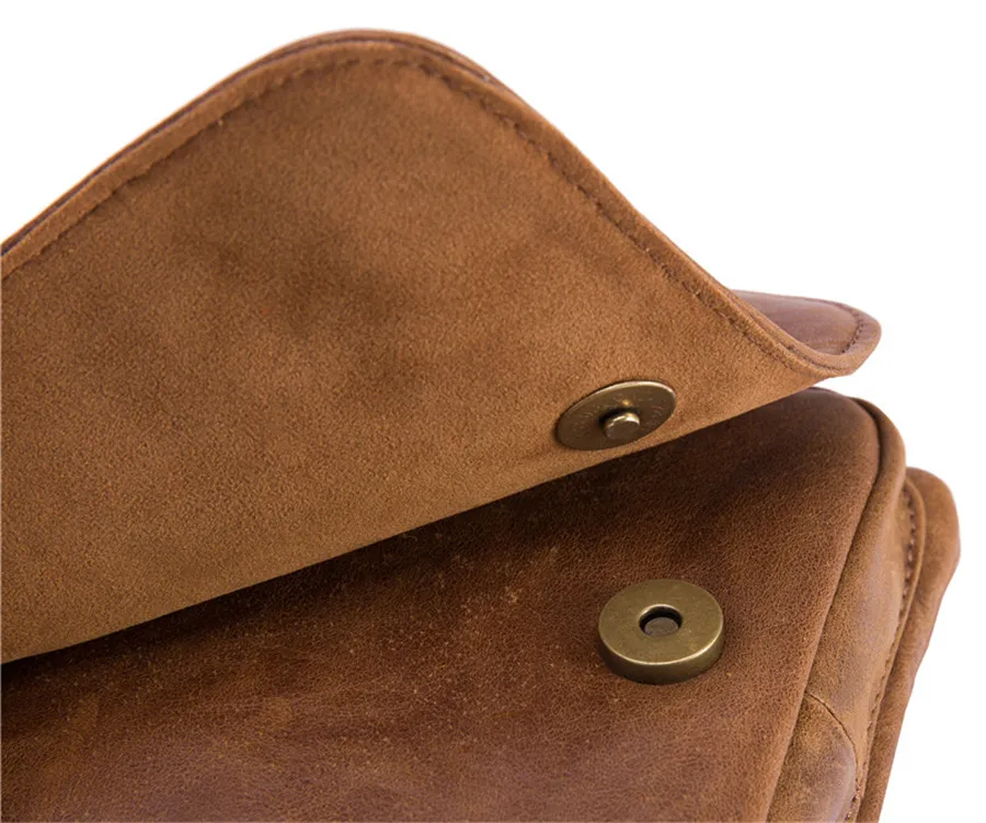 Мужская мягкая маленькая набедренная сумка из натуральной кожи сумка на пояс многофункциональная мужская сумка на талию коричневая