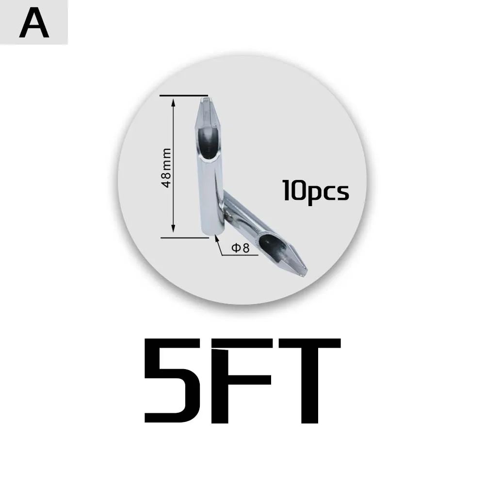 Высокое качество 10 шт. 304 Нержавеющая сталь татуировки Советы для тату мастера наконечники форсунки 5/7/9FT для иглы татуировки Аксессуары; - Номер модели: 5FT