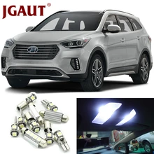 JGAUT White Car LED Light Bulbs Interior Package Kit For 2007 2012 Hyundai Santa Fe Map