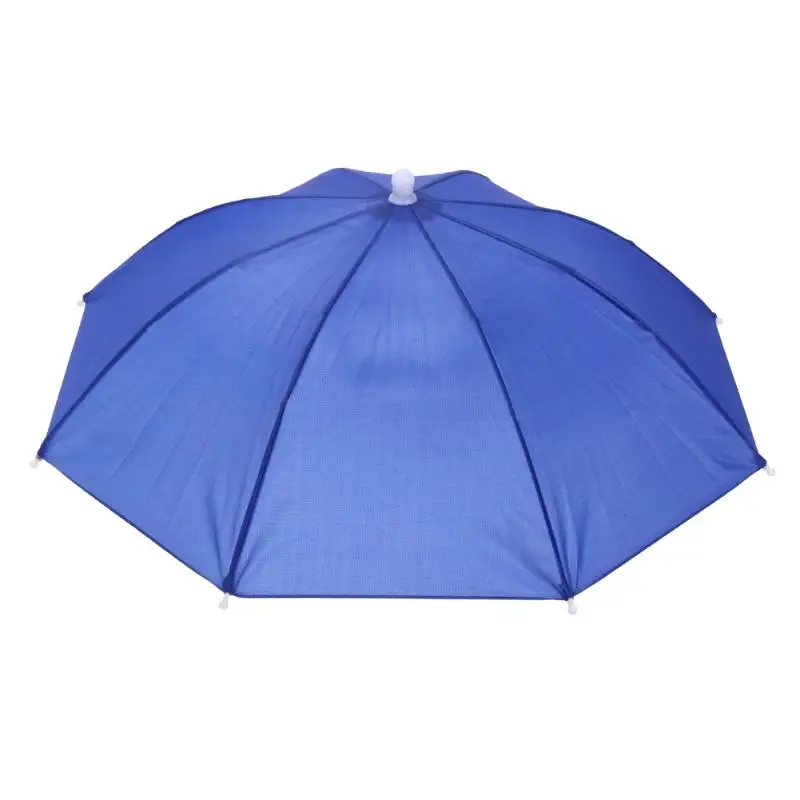 Портативный Usefull зонтик шляпа солнцезащитный козырек Водонепроницаемый Открытый Кемпинг Пешие Прогулки рыбалка фестивали зонтик складной Brolly cap - Цвет: Royal blue