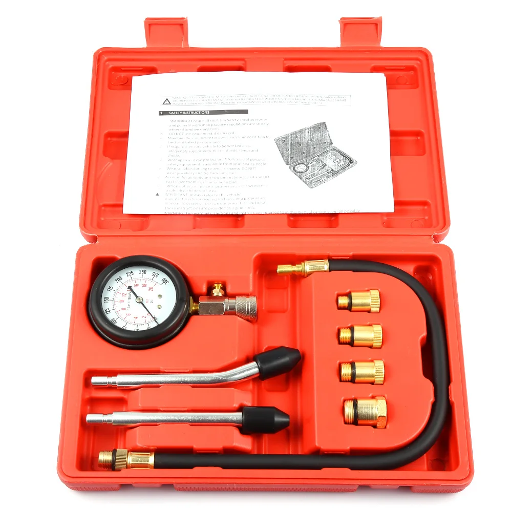 

Pressure Measuring Gauges Tester Kit Motor Auto Petrol Gas Engine Cylinder Compression Gauge Tester Tool Car Diagnostic Tool