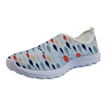 

NOISYDESIGNS Cartoon 3D Fish Cute Women Shoes Casual Women flat Loafers Shoes for lady Female Summer Leisure Beach Lazy Shoes
