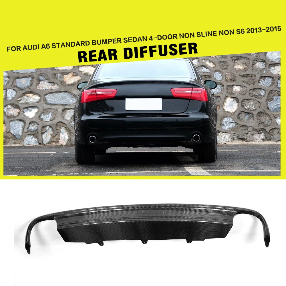 

Carbon Fiber / FRP Auto Car Styling Rear Diffuser Bumper Guard for Audi A6 4-Door 2013 - 2015