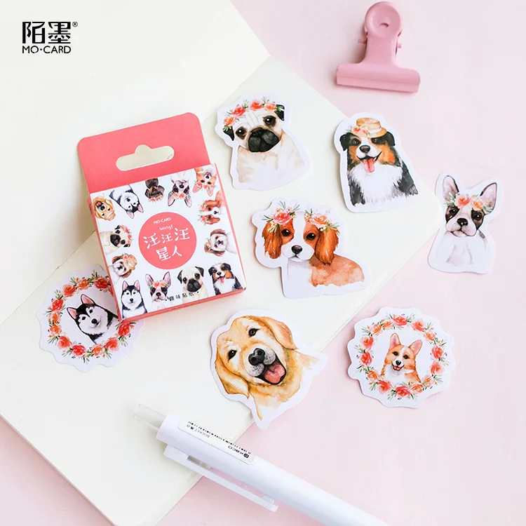 

45 Pcs/lot Cute Dog Animal Sticker Decoration DIY Scrapbooking Sticker Stationery Kawaii Diary Label Sticker