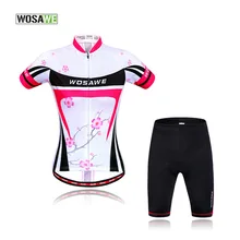 WOSAWE дышащий женский летний спортивный велосипед Велоспорт Джерси комплект одежды с коротким рукавом Велоспорт набор топы и брюки