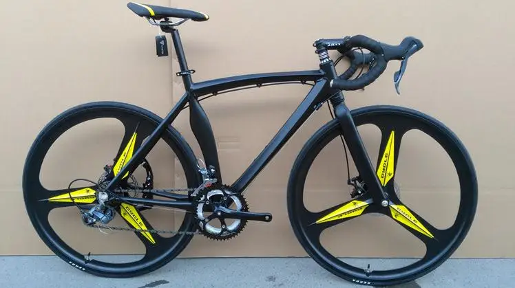 

Kalosse 18/20/22 speed road bike frame 3 spokes wheels 700C *23 tires man and woman 52cm Road bike road bike
