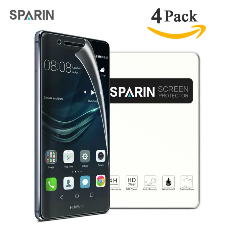 SPARIN 4 Pack Soft TPU Screen Protector for Huawei P9 Plus