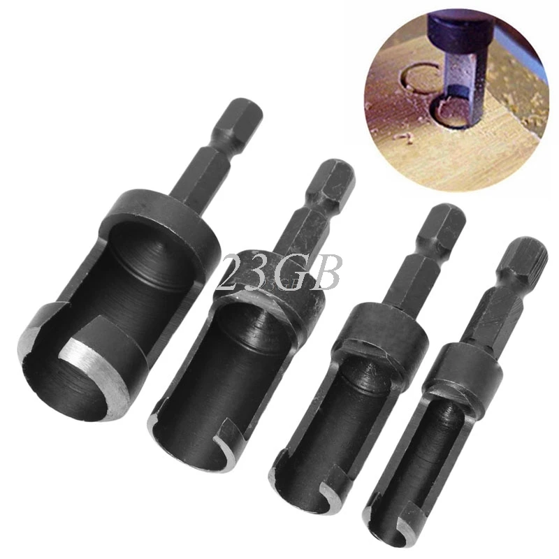 

Carbon Steel Wood Plug Cutter Set Cutting Drill Bit Tool Hex Shank 6-16mm 4PCS/SET J24