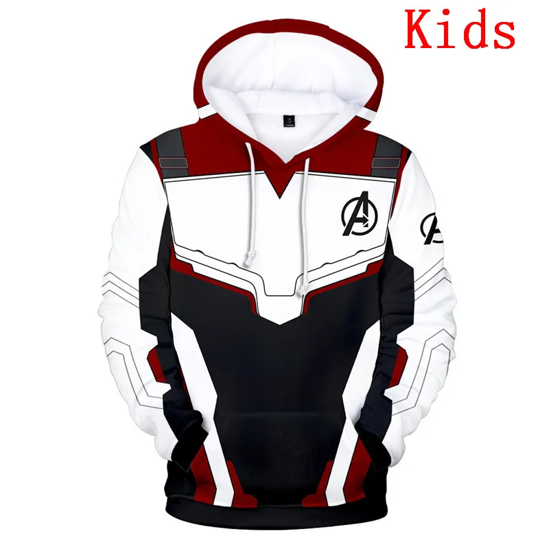 Children Avengers Endgame Quantum Realm Captain America Hoodies Cosplay Costume Kids Sweatshirt Superhero T shirt Coat Girls Boy