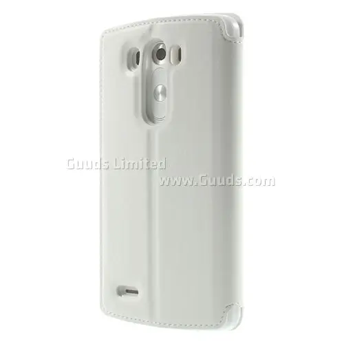 Roar Korea Noble Quick Circle Leather Flip Cover for LG G3 D850 D855 LS990 - White