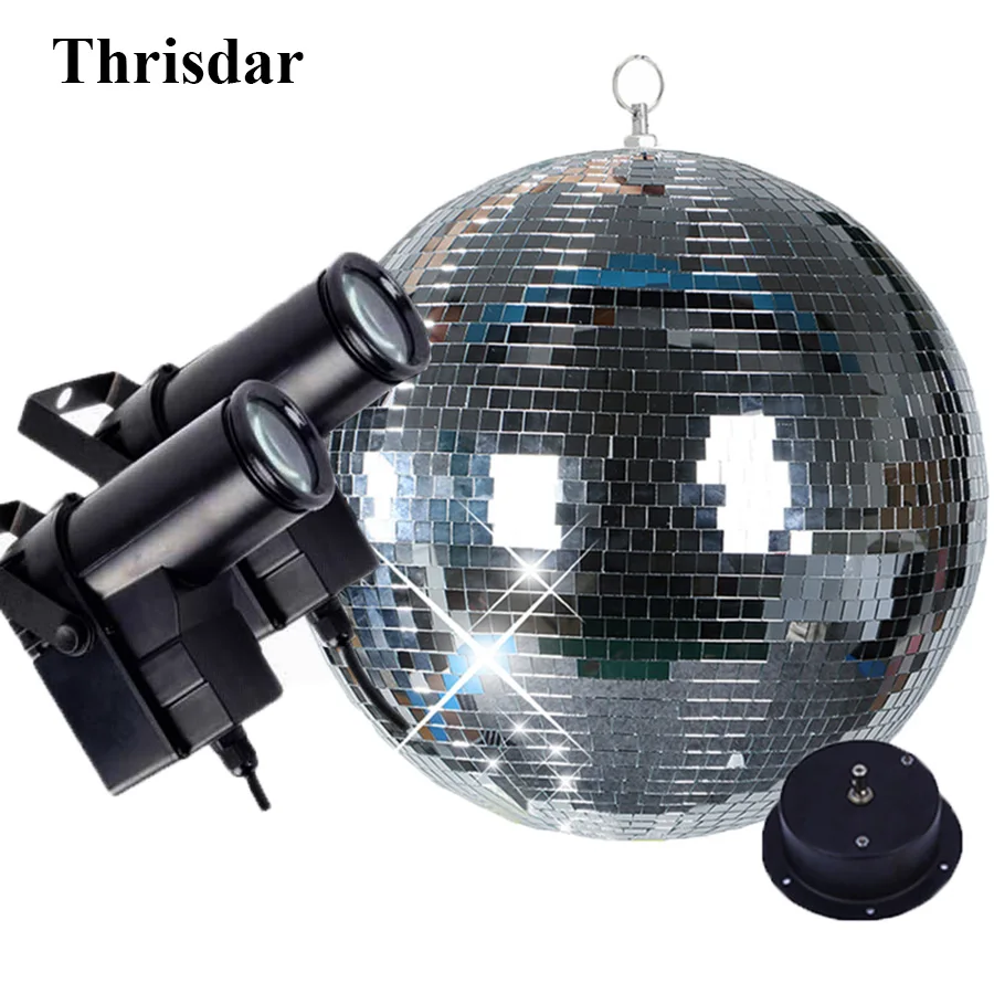 Thrisdar Dia25CM 30 см отражающее стекло Вращающийся Диско Зеркальный Шар с мотором