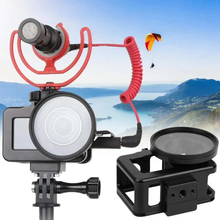 Металлический защитный чехол для камеры с 52 мм УФ-фильтром для DJI Osmo Action защитный чехол