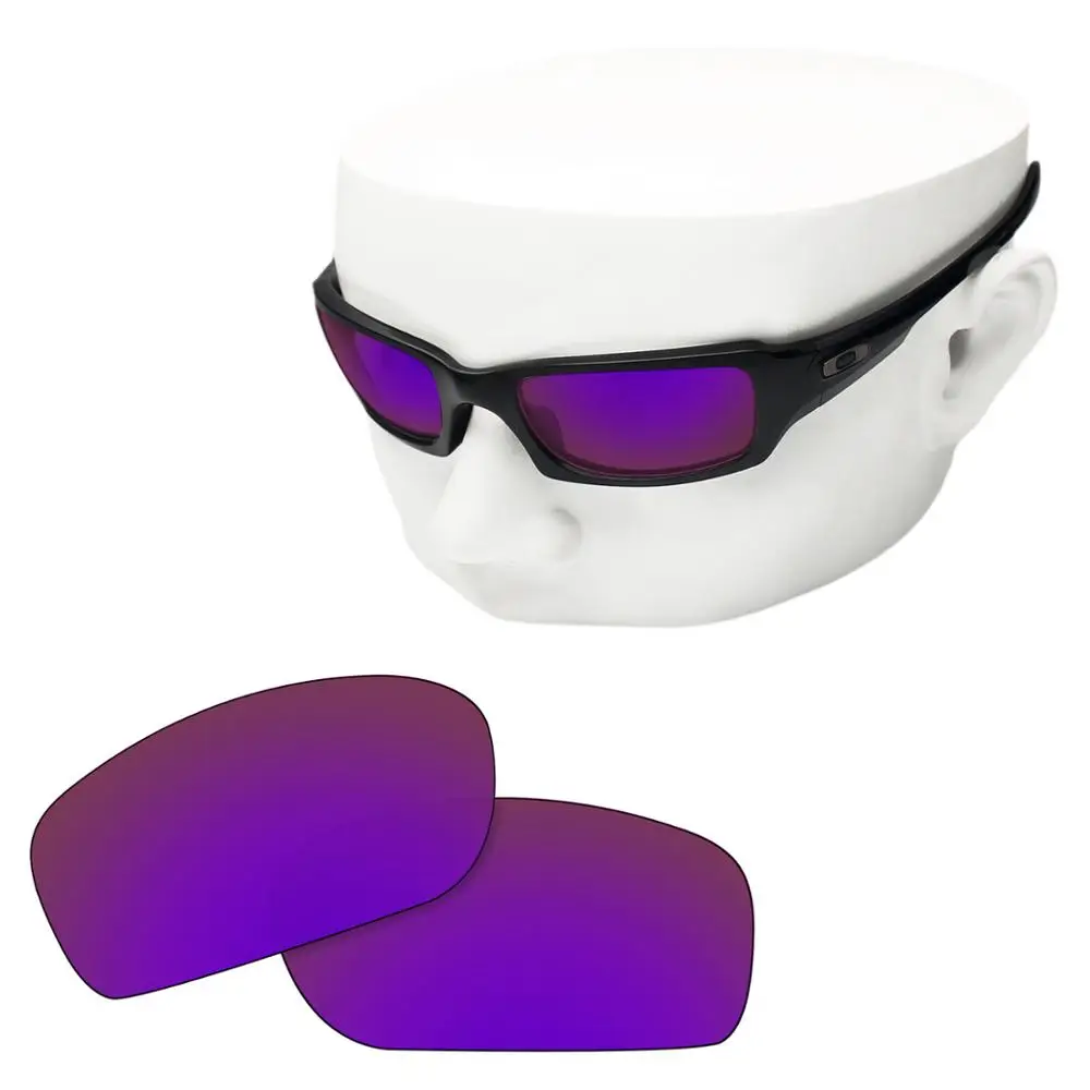 

OOWLIT Polarized Replacement Lenses of Purple Mirror for-Oakley Fives Squared Sunglasses