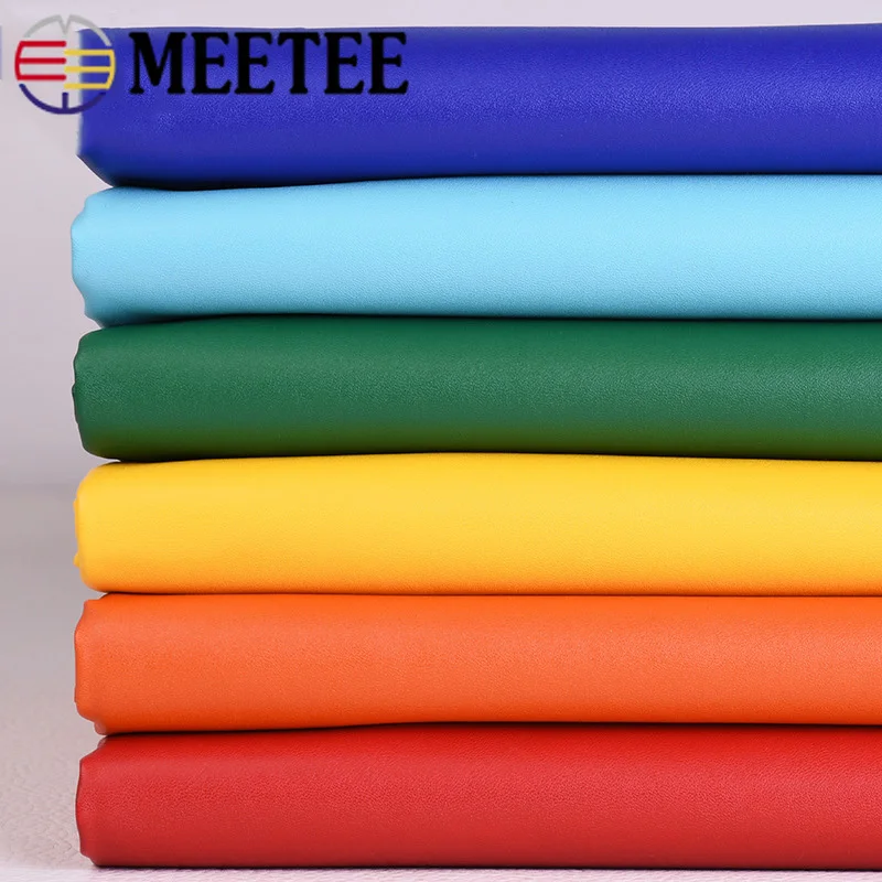 Meetee 50x137 см факс искусственная кожа ткань мягкая стрейч для одежды чемодан