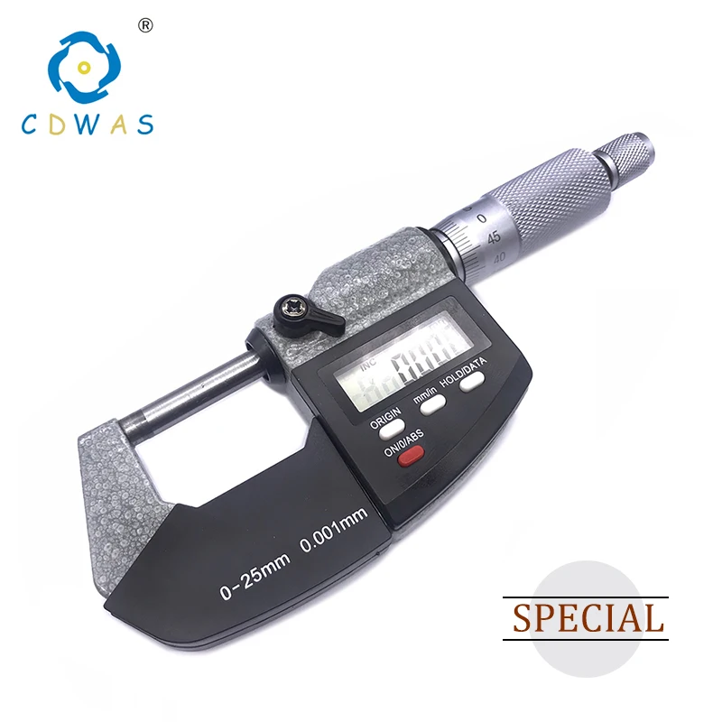 Digital Micrometer 0-25mm 0.001mm Mechanical Electronic Caliper High Precision 