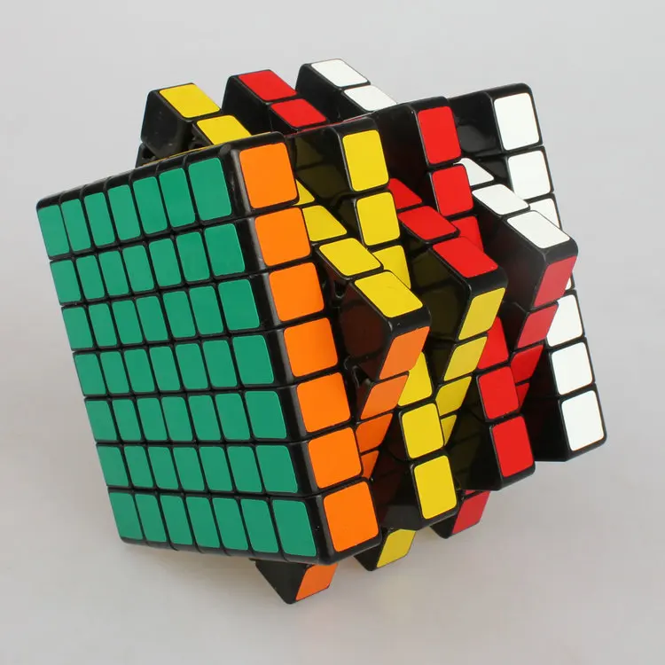 Cubo de Quebra-cabeça Shengshou Profissional Matte Adesivos Cubo Mágico Quebra-cabeça Velocidade Clássico Brinquedos Aprendizagem Educação 7x7 Pvc & 6 Cubos mágicos
