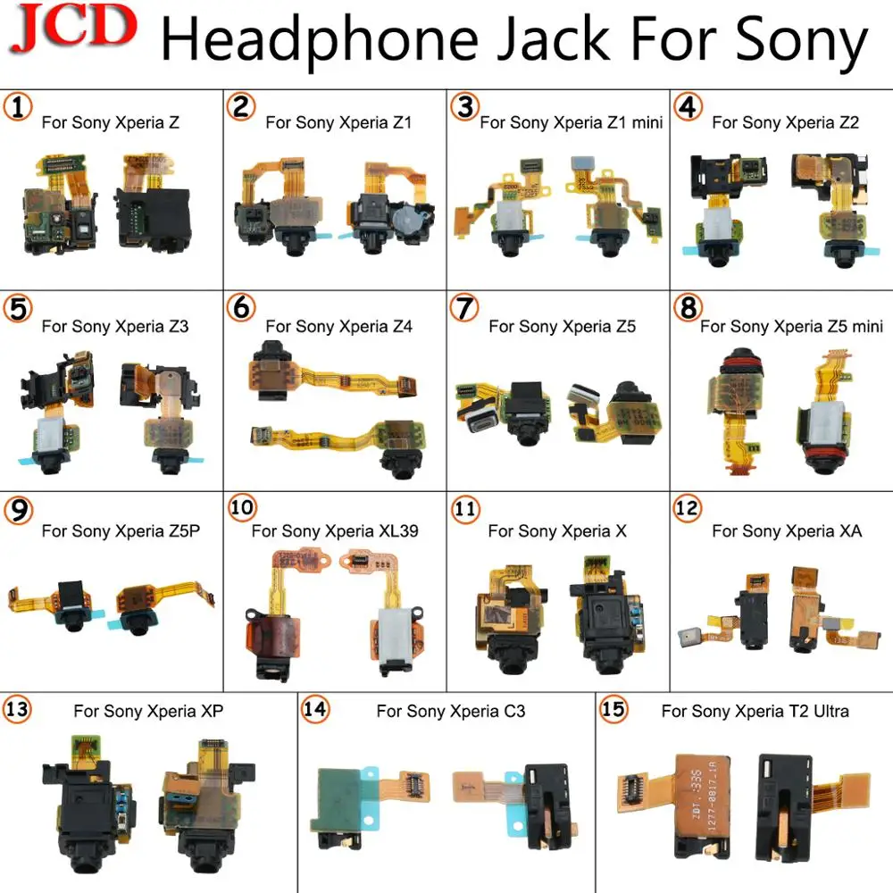 

JCD Headphone Jack For Sony Xperia Z Z1 Z2 Z3 Z4 Z5 C3 Compact Premium Audio Earphone Headset Jack Proximity Sensor Flex Cable