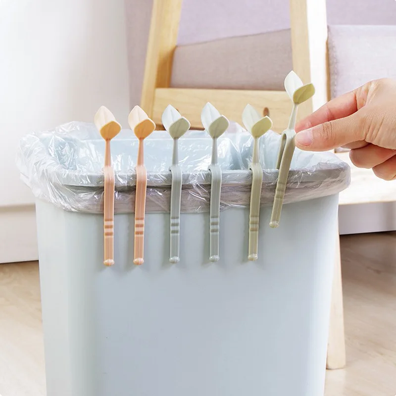 

Practical Plastic Garbage Bag Clip Waste Bin Clip clamp household Clean receive Useful Tools plastic bag dispenser trash bag