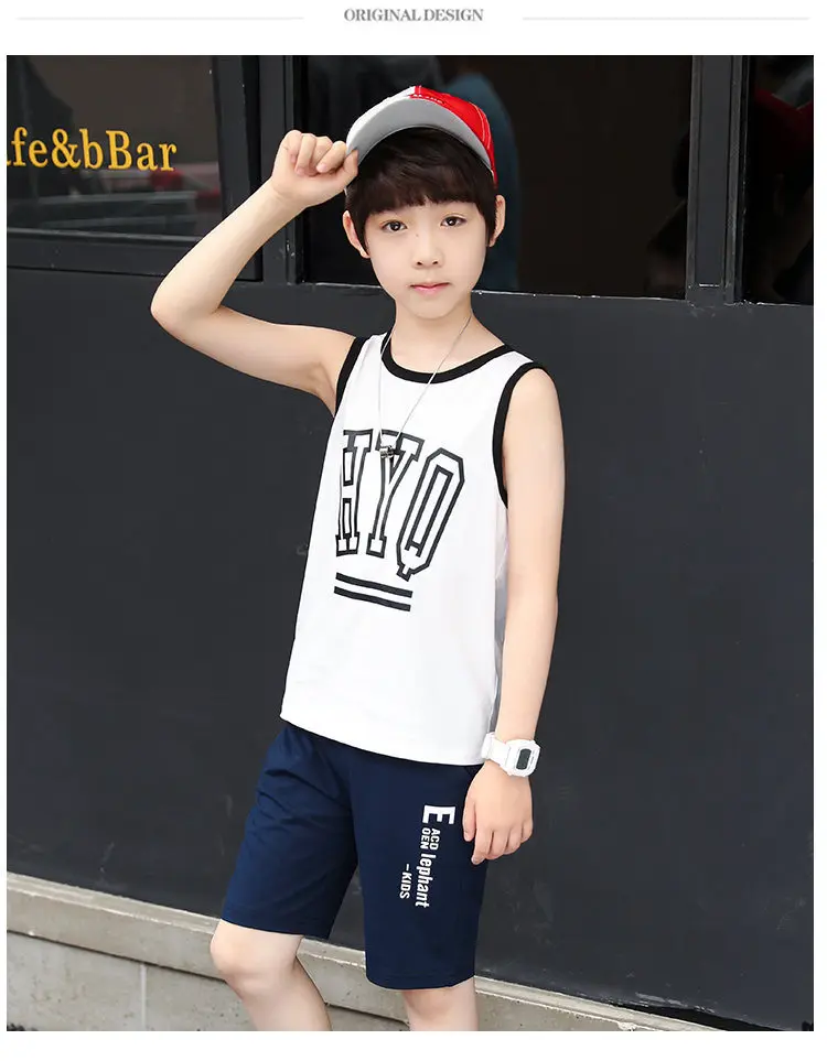 2pcs Set Toddler boy summer Cotton Sport Clothes Child's Basketball Uniform Baby Kids boys clothes set outfit set infantil