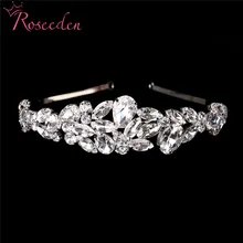 Новинка, дешевые стразы, свадебные диадемы, короны, принцесса, королева, для торжеств, выпускного вечера, свадебные украшения для волос, повязка на голову для девочек, RE92