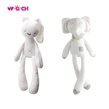 Plush Cute Rabbit Stuffed Animal Toys Appease Sleeping Soft Bunny Bear Dolls For Children Kids Baby