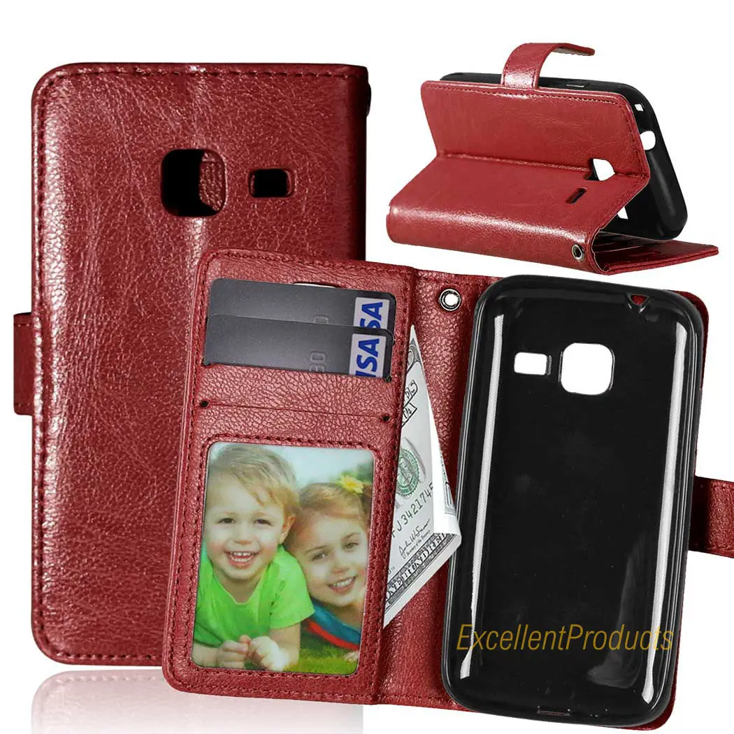 

Luxury Leather Wallet Phone Case For Samsung J1 mini Flip Cover Card Slot Stand Magnetic Fundas For Samsung J1 mini