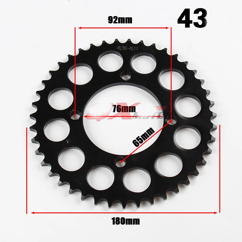 Off Road Motorcycle Modified Sprocket 43 Teeth Large Chain Wheel Chain