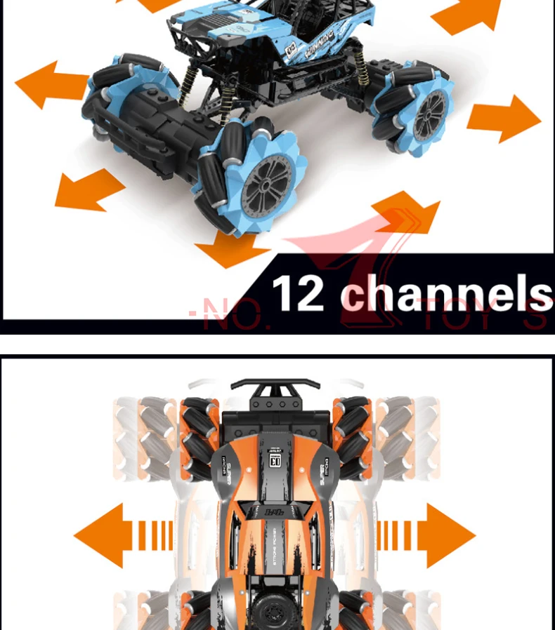 1:18 2,4 ГГц 4WD ру автомобиль электрический Радиоуправляемый автомобиль 12 каналов Вождение боковой дрейф внедорожный Альпинизм трюк