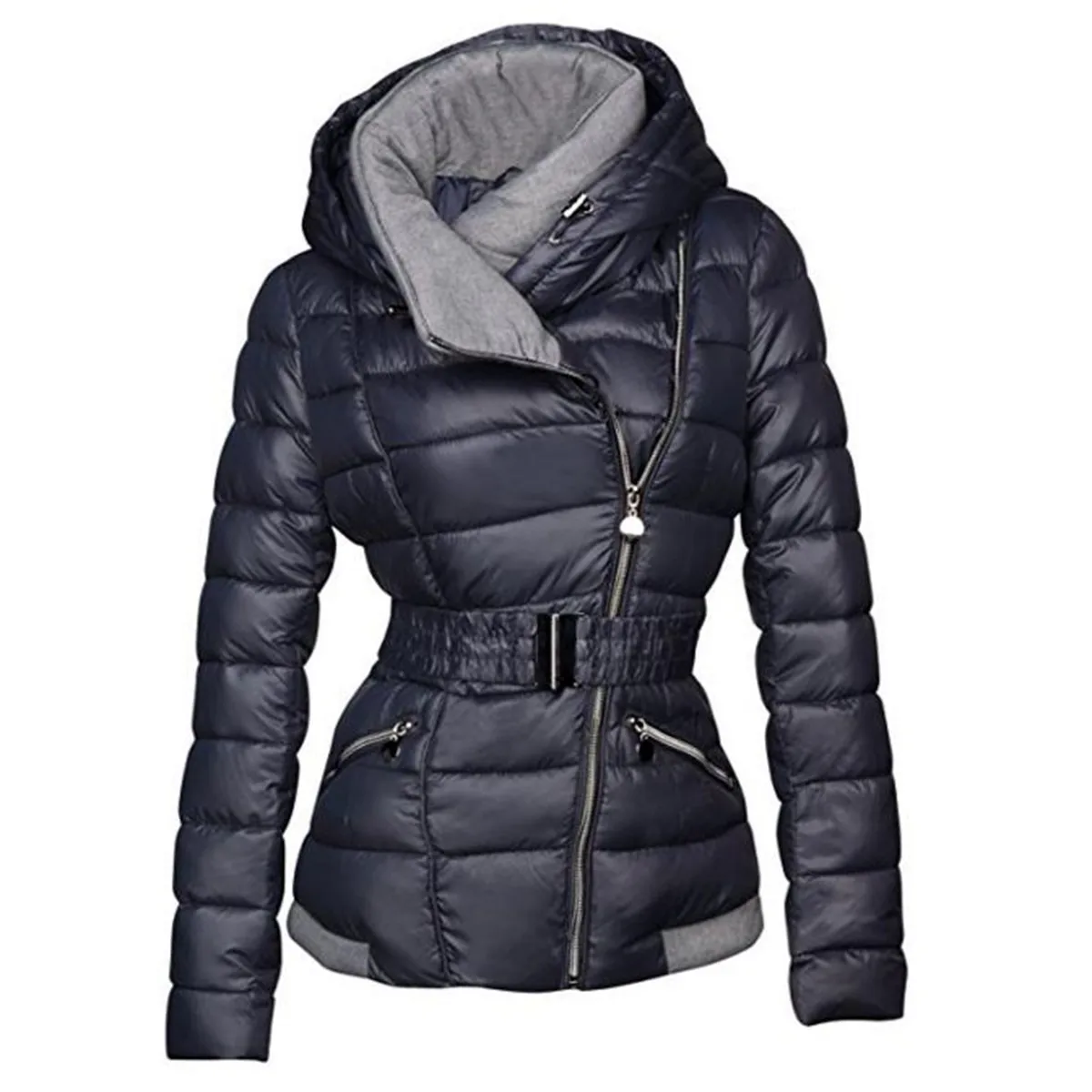 Rosetic Winter Black Jacket Women Ultra Light Down Jackets Warm Coat 2019 Female Zipper Pockets Outwear Coat  Gothic Slim Coats - 32946676861