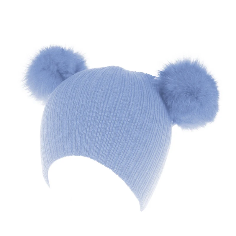 

Baby Cap 2017 New Cute Baby Girls Boys Beanie Winter Hats Fake Fur Pompom Kids Beanies Winter Knitted Baby Custome Caps
