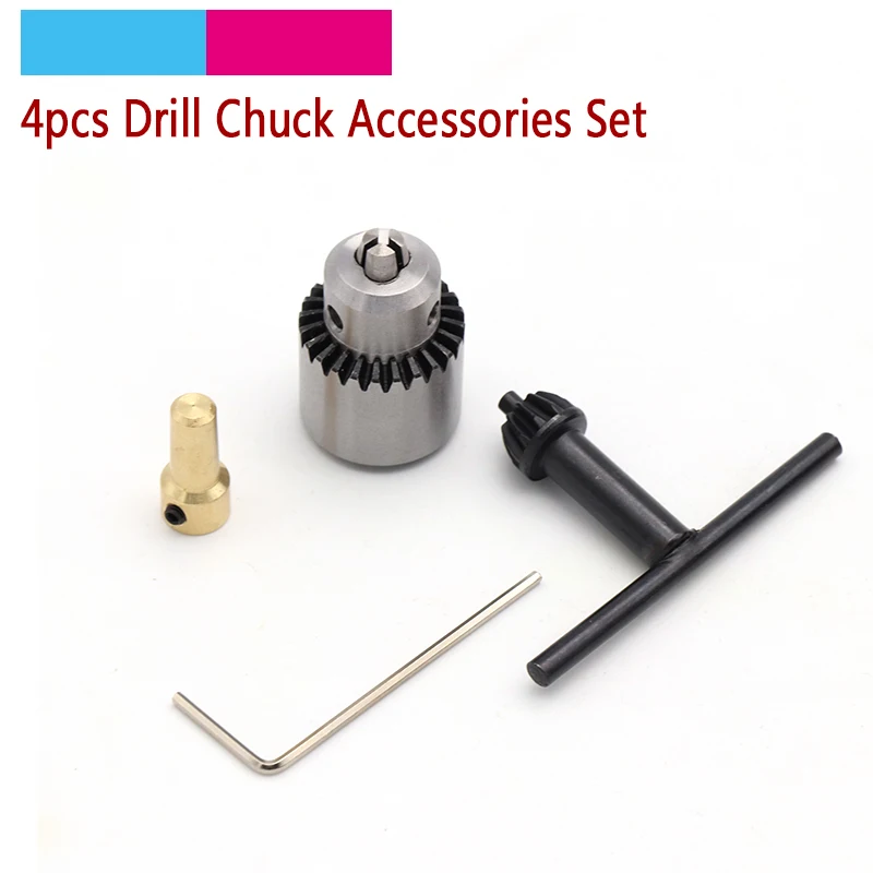 4pcs//set 1//8/" Shaft JT0 Connection Rod Chucks Clamp W// Key Clamping 0.3-4mm