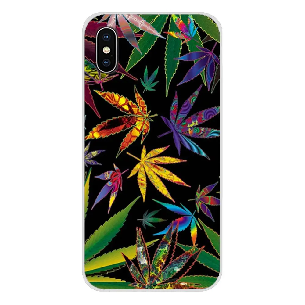 For Xiaomi Mi6 A1 5X 6X Redmi Note 5 5A 4X 4A 4 3 Plus Pro pocophone F1 Accessories Phone Cases Covers Hemp Leaf