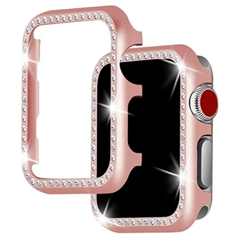 

Crystal Diamonds Case For Apple Watch 5 4 3 Case with Bling iWatch Case Cover Protective Frame For Apple Watch 4 40mm 44mm 42mm