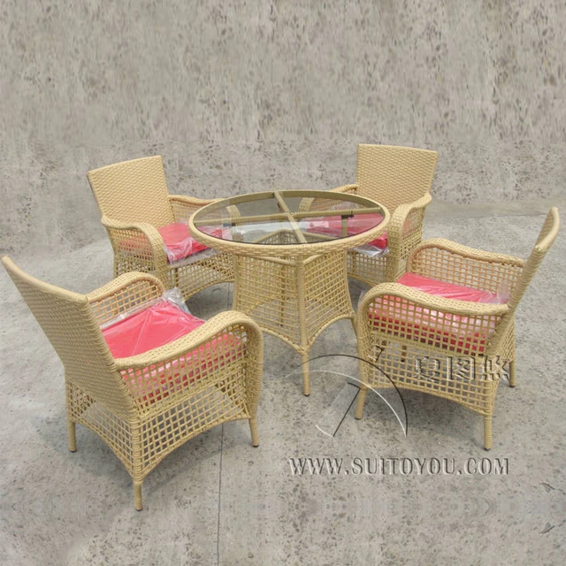 Cheap 5 pcs Rattan Garden Dining Sets Outdoor Patio Furniture Chair Set , Aluminum Frame Dining Room Set transport by sea Cheap 5 pcs Rattan Garden Dining Sets Outdoor Patio Furniture Chair Set , Aluminum Frame Dining Room Set transport by sea