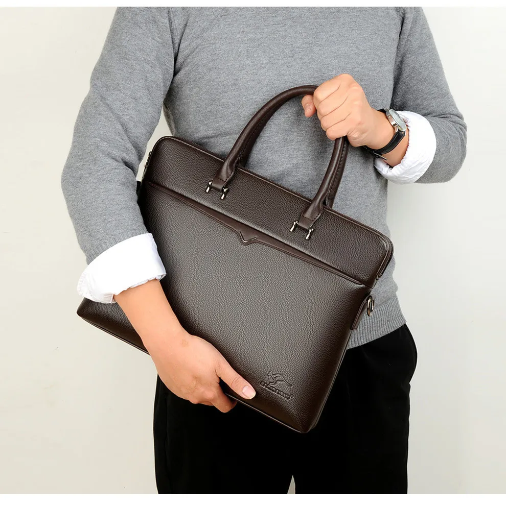 Для мужчин из микрофибры синтетические кожаный деловой портфель повседневное сумка для ноутбука сумка для путешествий