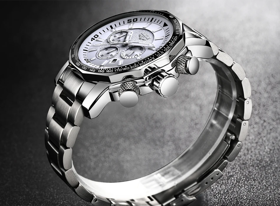 LIGE часы Для мужчин модные спортивные кварцевые часы Для мужчин s часы лучший бренд класса люкс Полный Сталь Водонепроницаемый золотые