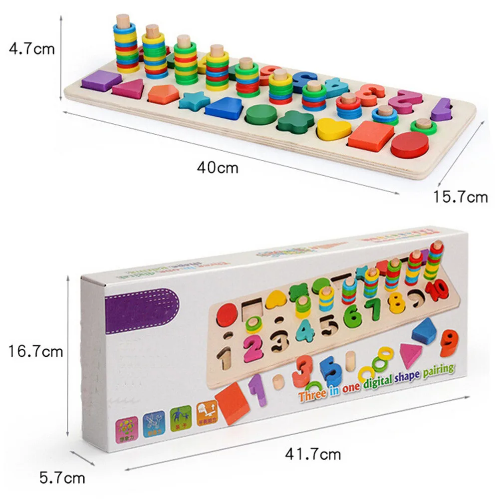Игрушки детские игрушки деревянные детские количество бусин Графический пазл Развивающий пазл игрушка для детей#40