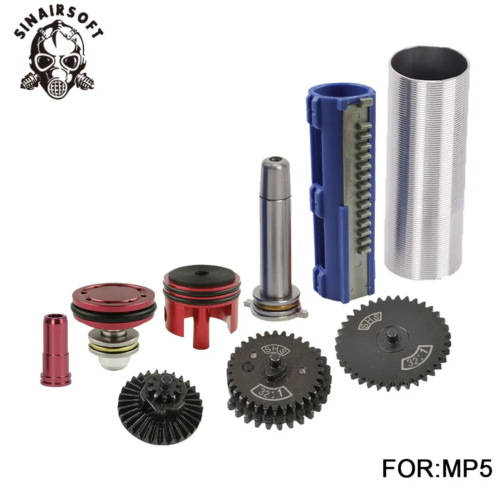 SHS-32-1-Gear-Nozzle-Cylinder-Spring-Guide-14-Teeth-Piston-Kit-Fit-Airsoft-AK-MP5 (4)