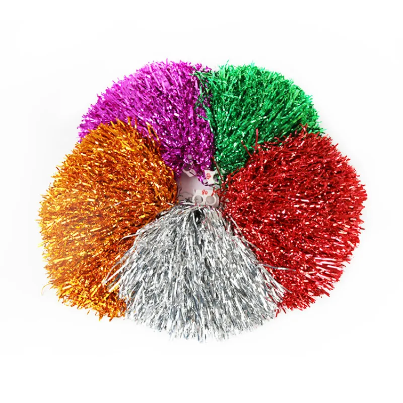 Cheerleader Cheerleading Plastic Flower Ball Pom Poms Outdoor Sports Dance Fancy Dress Night Party Costume Accessory Set Ball