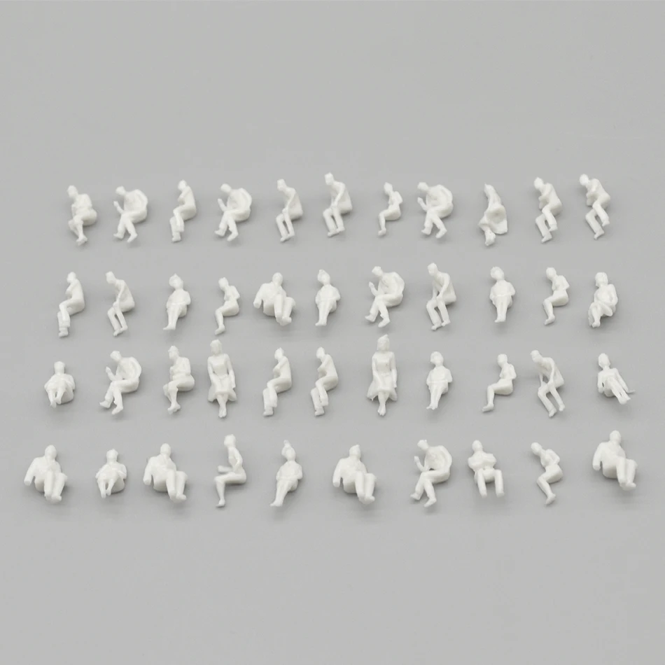 sitting figure seated miniature white people Architectural model human scale ABS plastic peoples 2