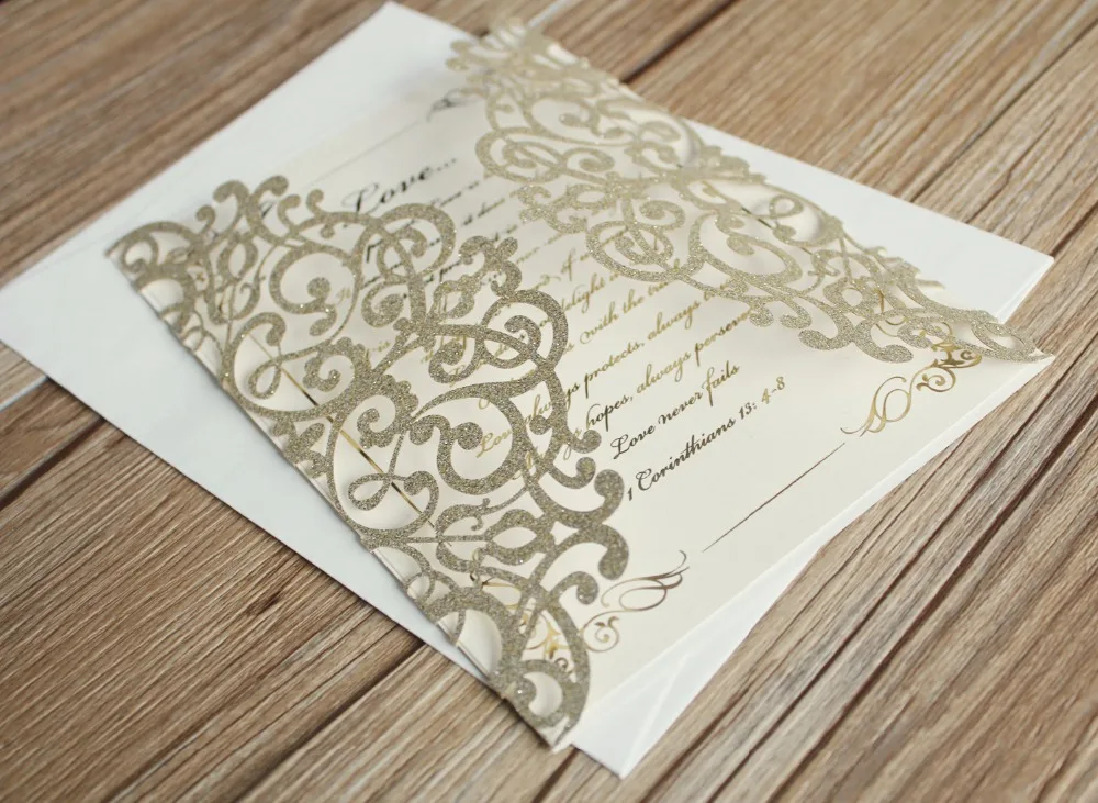 Gold Wedding Invitations