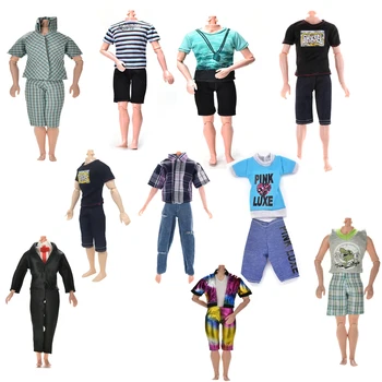 

1set Fashion Prince Ken Doll Clothes Fashion Suit Cool Outfit For Doll Boy KEN Doll Best Children's Birthday Presents Gift